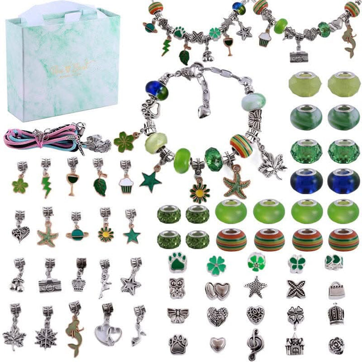 Skanto | Kreativt armbåndssett for jenter med glitrende charms