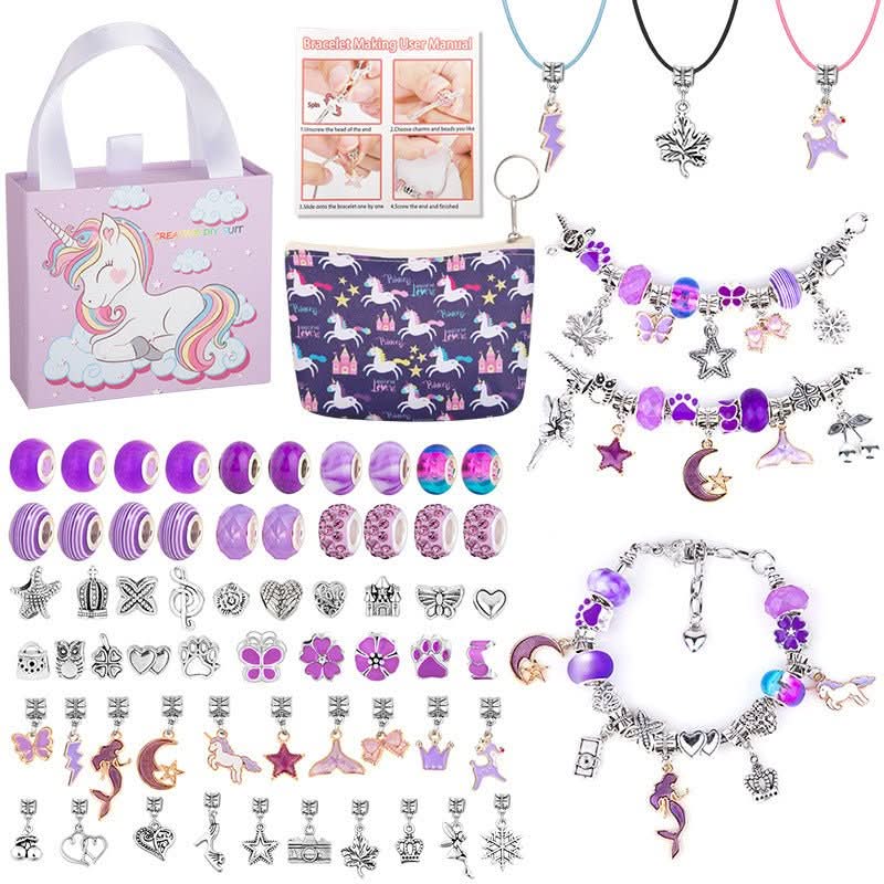 Skanto | Kreativt armbåndssett for jenter med glitrende charms