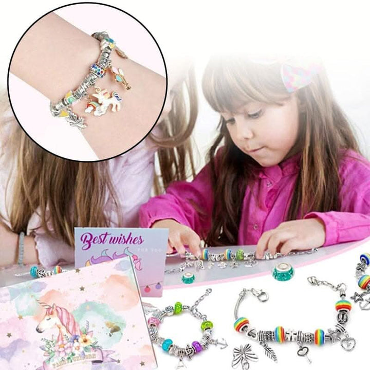 Kreatives Armband-Bastelset für Mädchen mit funkelnden Anhängern