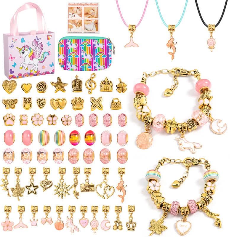 Skanto | Kreativt armbåndssett for jenter med glitrende charms
