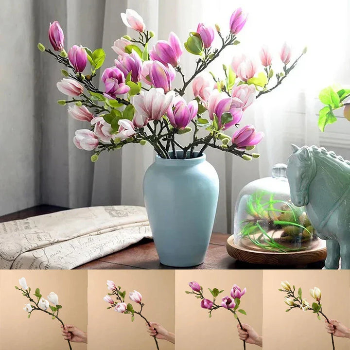 Skanto | BlijftBloei – Atmosfærisk Kunstgren med Realistiske Magnolia Blomster