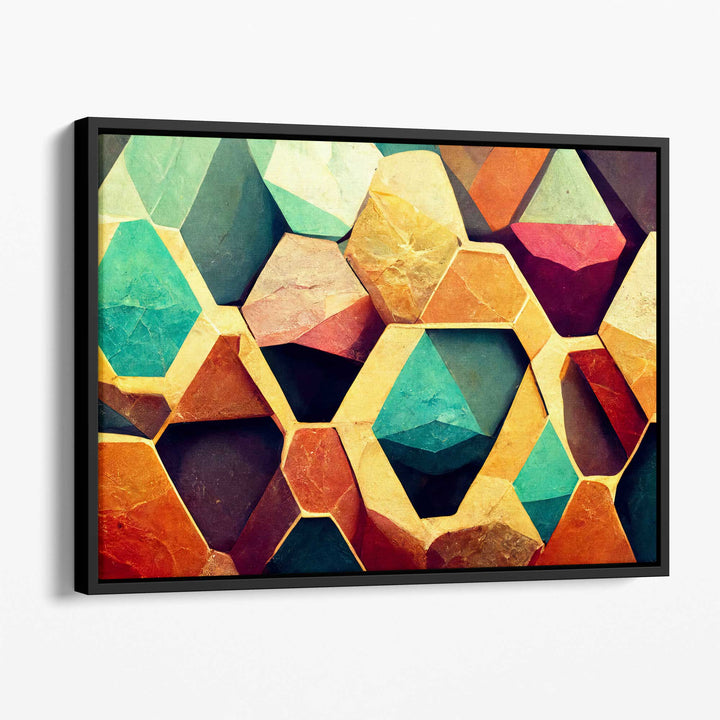 Abstrakt geometrisk lerretsbilde