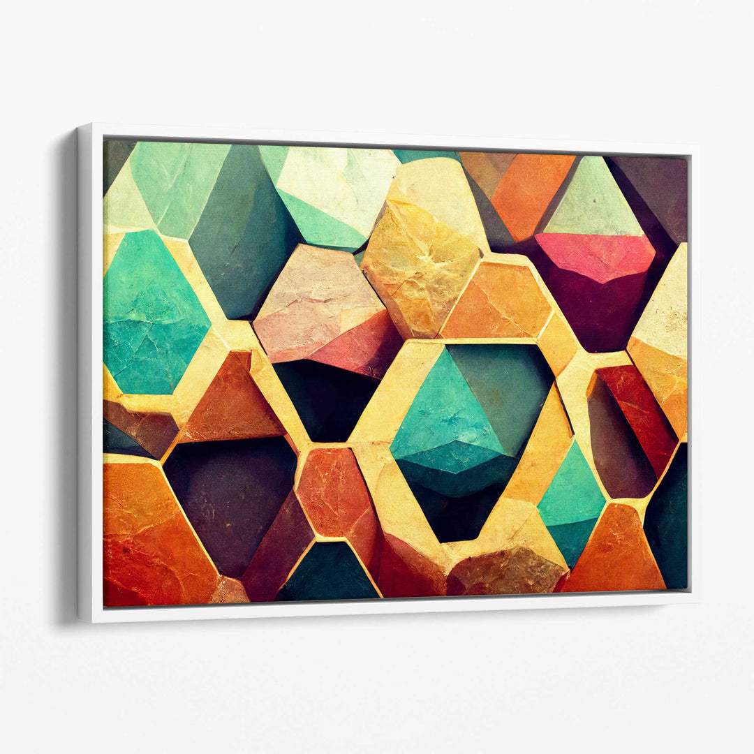 Abstrakt geometrisk lerretsbilde