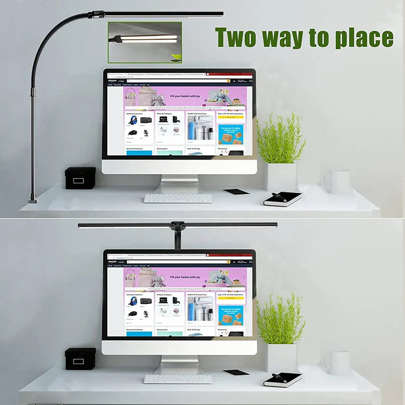Skanto | DeskLight - Moderne Dobbelthode LED Skrivebordlampe, Stilren Kontorbelysning
