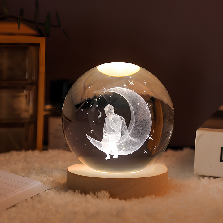 Skanto | SolarSphere – Krystall Solsystem med LED-belysning | Utdannings- og dekorasjonsgave