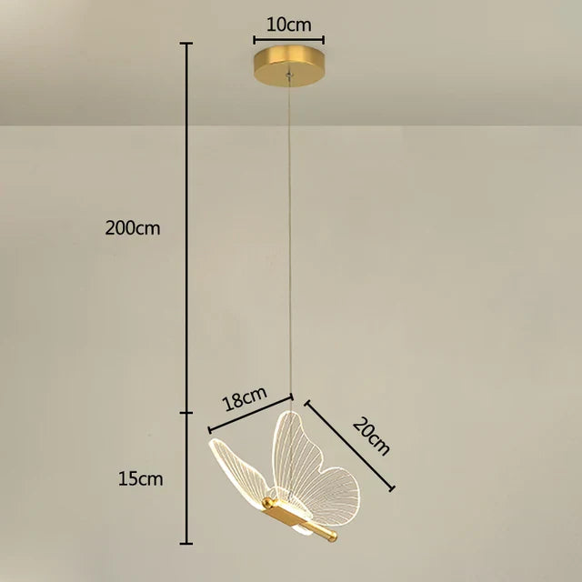 Skanto | ELEGANTE LED SOMMERFUGL HENGELAMPE FOR DIN ROM