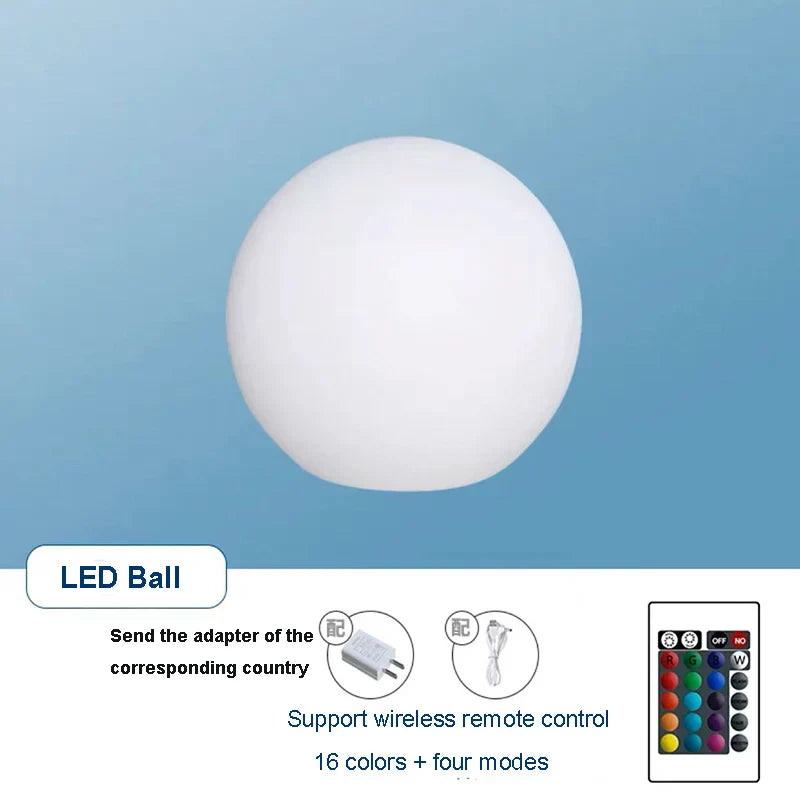Skanto | LED Ball Lampe - Donn - Oppladbar - Vanntett - For innendørs og utendørs