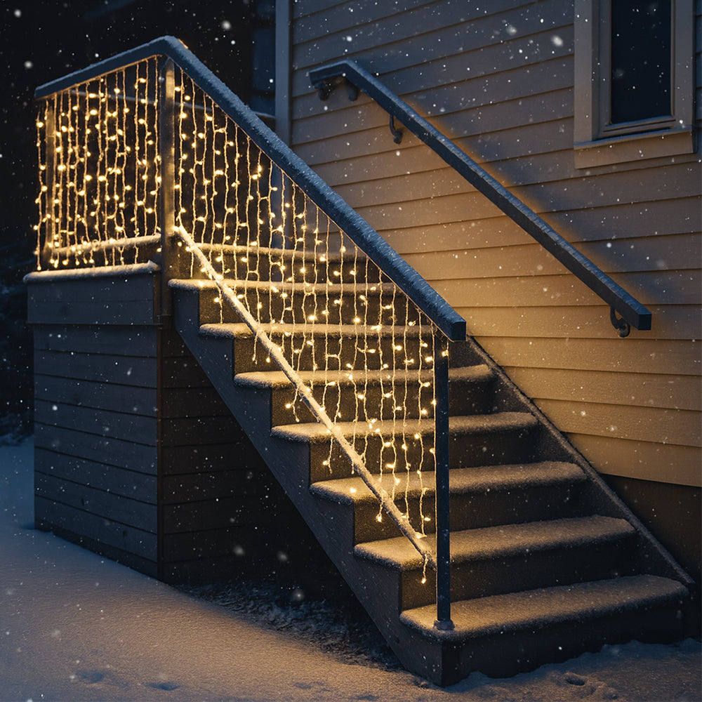 Fairy lights with icicles 95 LED 3 meter, varm hvit | Skanto