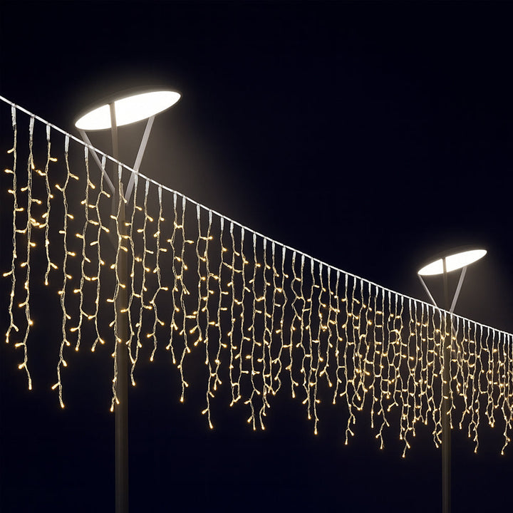 Fairy lights with icicles 95 LED 3 meter, varm hvit | Skanto