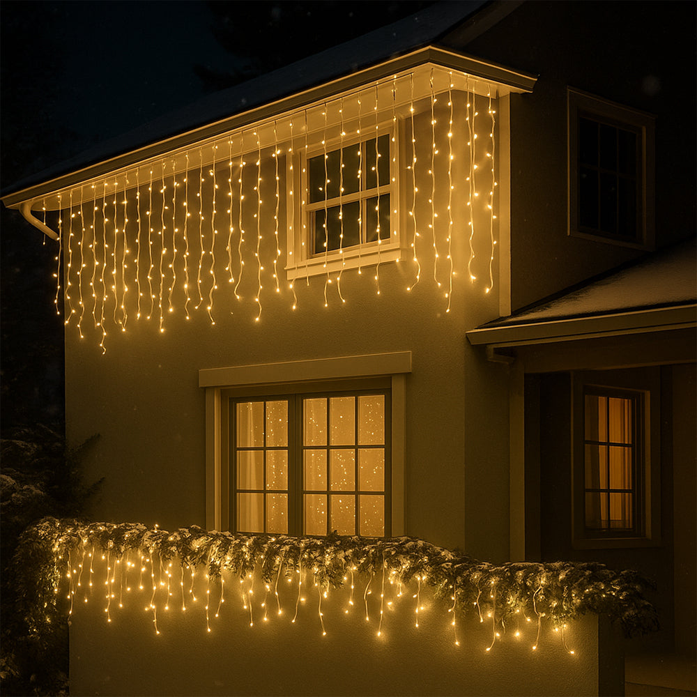 Fairy lights with icicles 95 LED 3 meter, varm hvit | Skanto