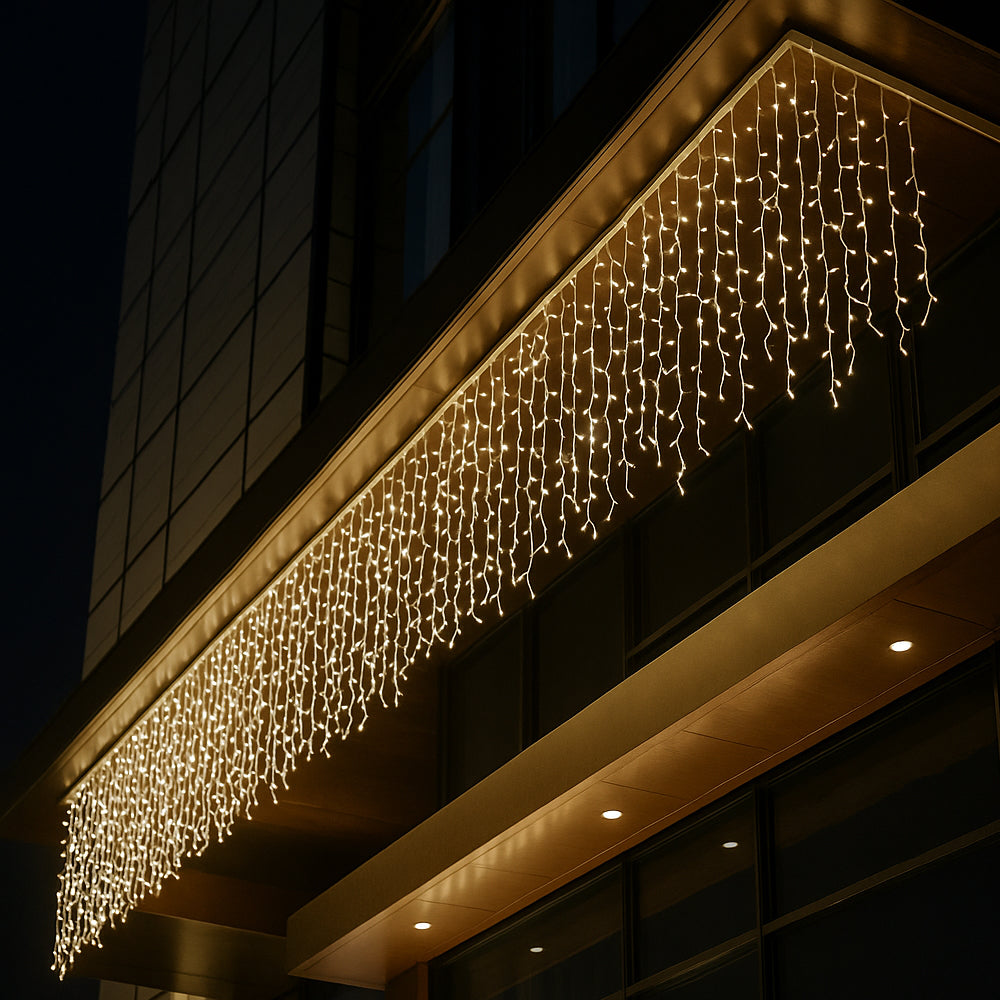Fairy lights with icicles 95 LED 3 meter, varm hvit | Skanto