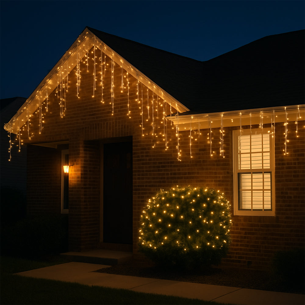 Fairy lights with icicles 95 LED 3 meter, varm hvit | Skanto