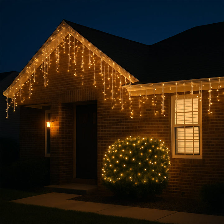 Fairy lights with icicles 95 LED 3 meter, varm hvit | Skanto