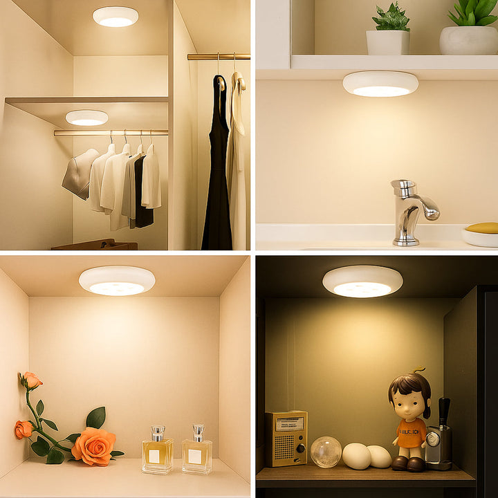 LED Spot (runde) 3 stk. inkl. fjernkontroll | Skanto