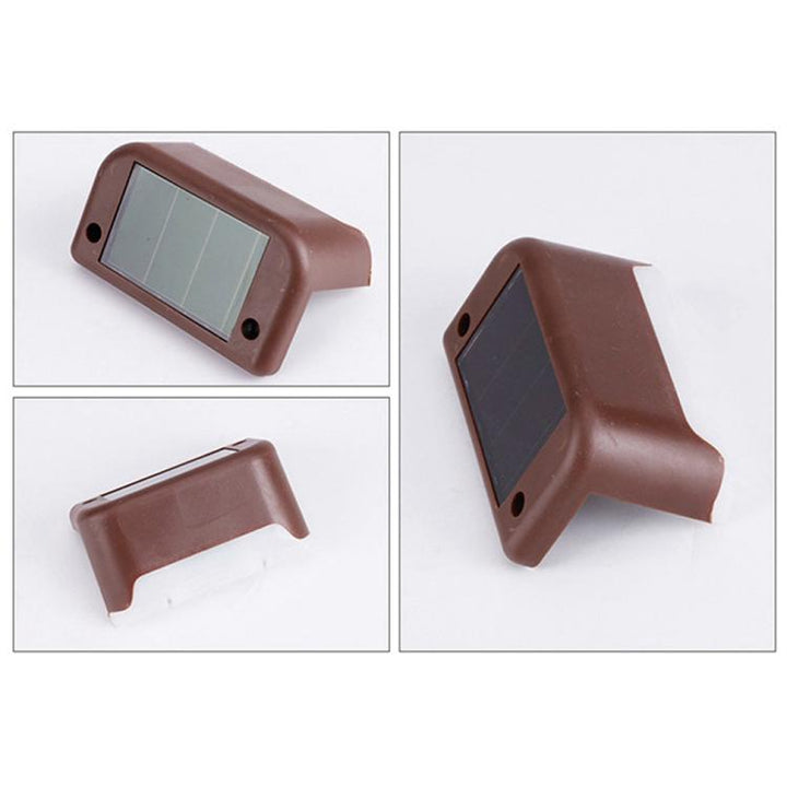 Skanto | 12 PCS Solenergidrevet LED Utendørs Trinnlys IP65 Vanntett Hagelampe, Varm Hvit Lys (Brun)