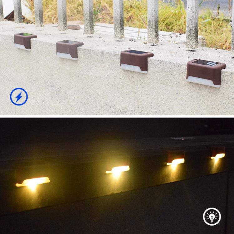 Skanto | 12 PCS Solenergidrevet LED Utendørs Trinnlys IP65 Vanntett Hagelampe, Varm Hvit Lys (Brun)