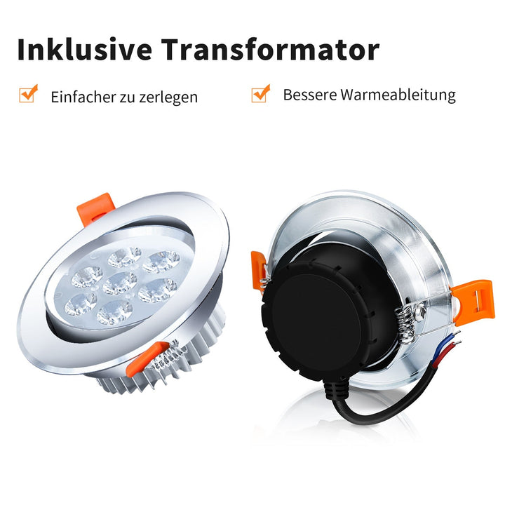LED innfelt spotlight LED spot 3W kjølig hvit/varm hvit | Skanto