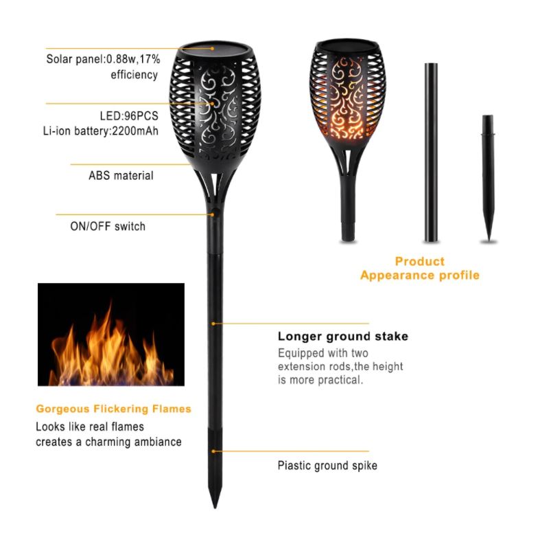 LED Solarned Torpedoer Deluxe 96 LED (4 stk) | Skanto