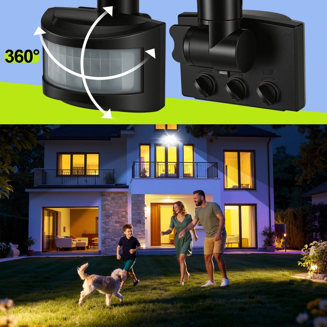 LED Flomlys med Bevegelsessensor Kald Hvit 10W-100W (uten kontakt) | Skanto
