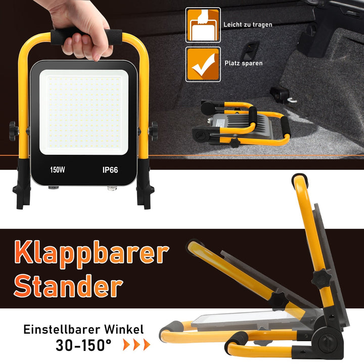 LED konstruksjons spotlight 50W-200W kald hvit IP66 | Skanto
