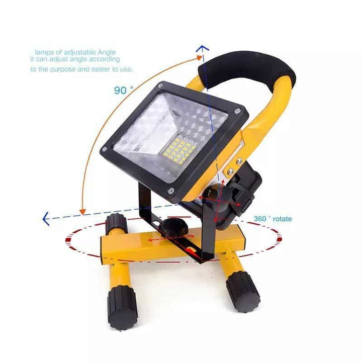 LED 50W Utendørs spotlight/Arbeidslys (batteridrevet/plugget) | Skanto
