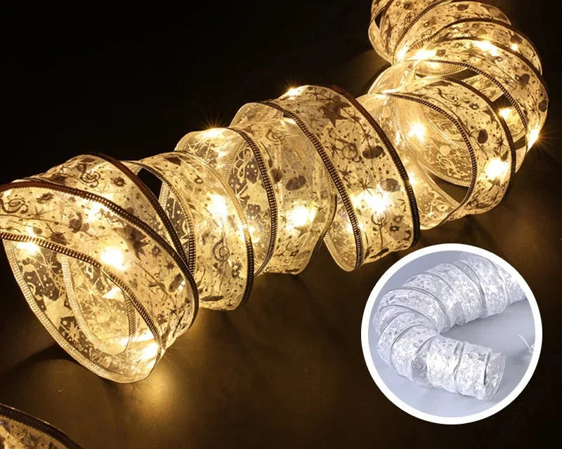 Skanto | LumiRibbon LED Julebelysning Bånd – Varm Hvit, Fleksibel & Energisparende for Innendørs og Utendørs