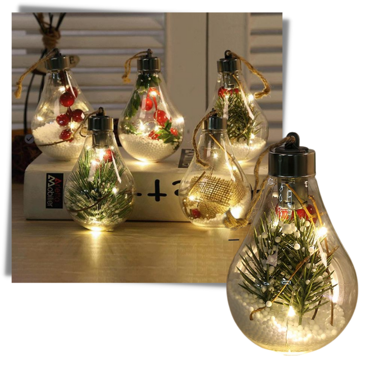 LED gjennomsiktig julekule lyspære