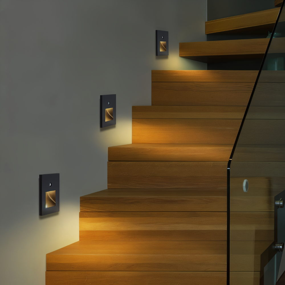 LED-Stufenleuchte for Innenbereich med Bewegungserkennung og stilvollene Farben