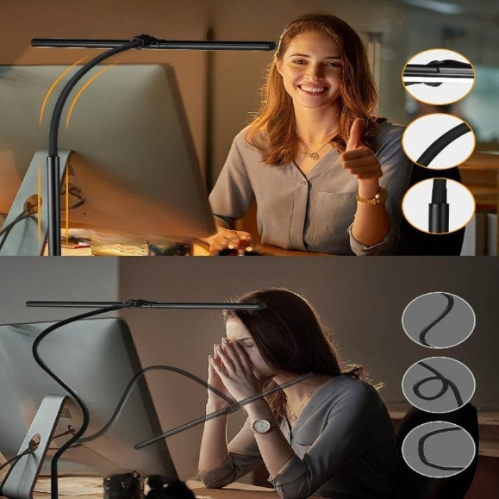 Skanto | Fleksibel gåsehals LED skrivebordslampe for kontor & hjem