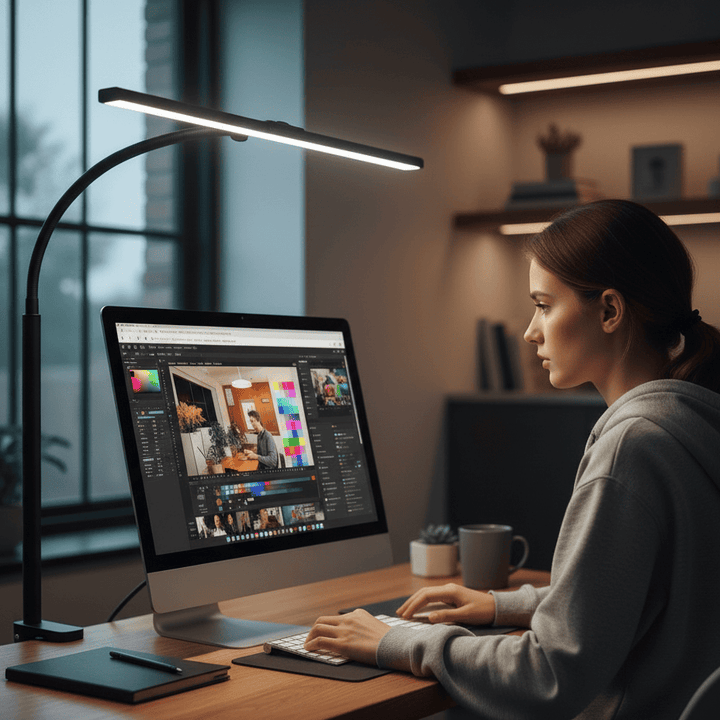 Skanto | Fleksibel gåsehals LED skrivebordslampe for kontor & hjem