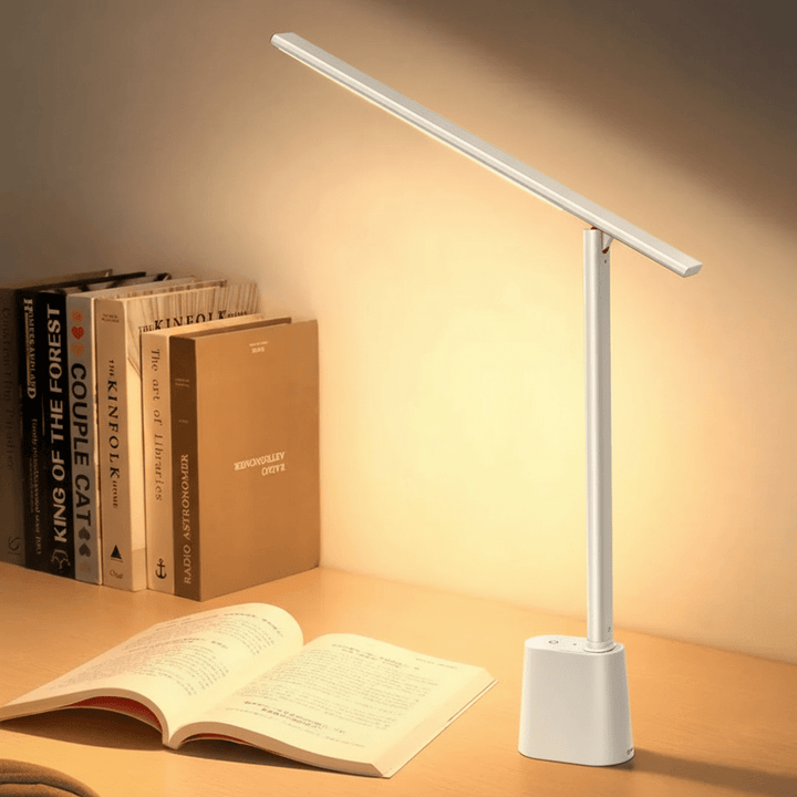 Intelligent, feilbar LED-Schreibtischlampe med Akku og Dimmfunksjon