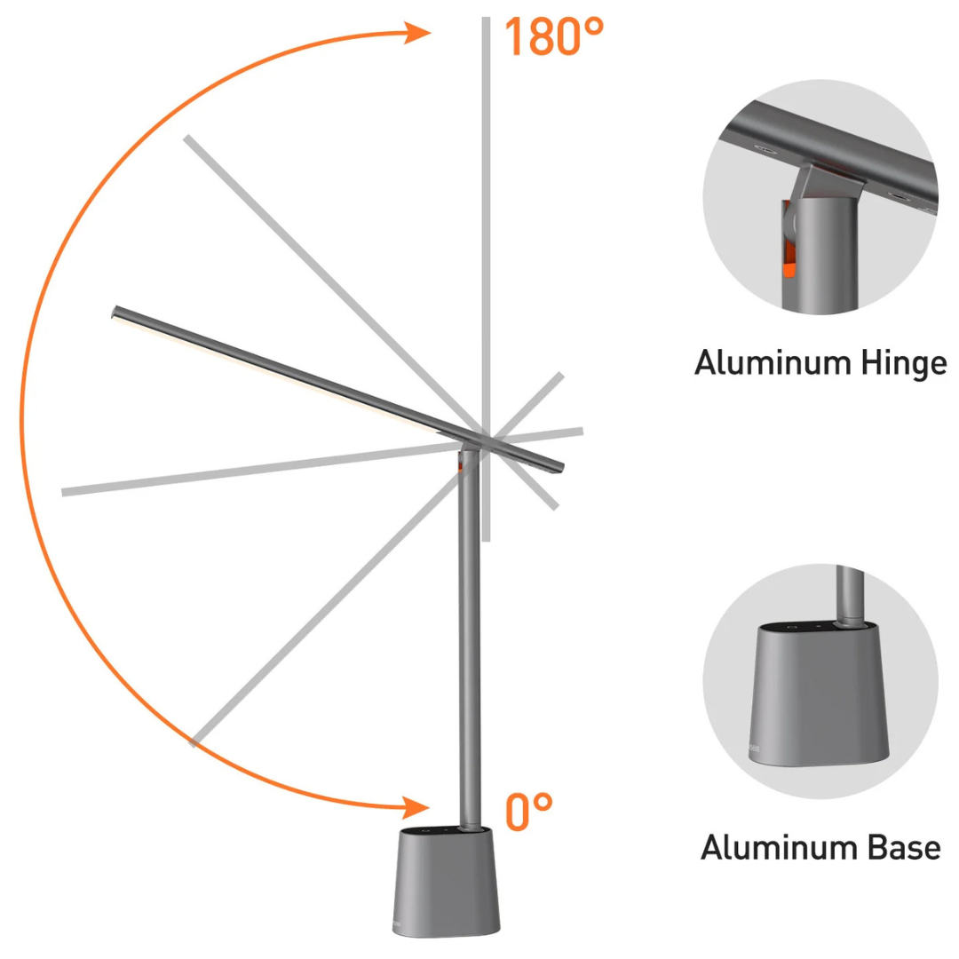 Intelligent LED-Schreibtischlampe med faltbarem og dimmbarem Design