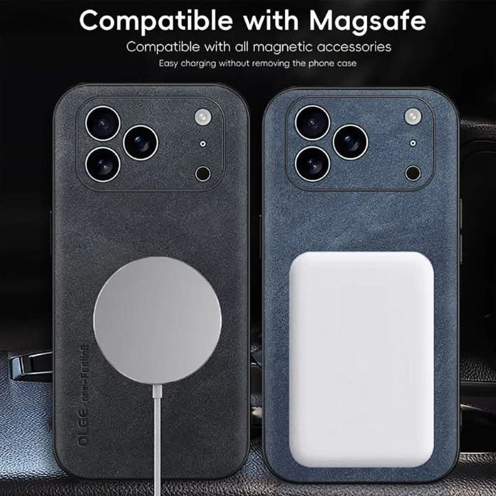 Skanto | Premium lær MagSafe-dekselet for en perfekt passform