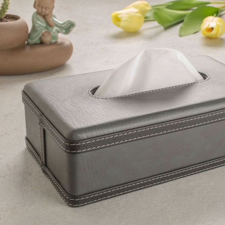 Skanto | Luscenta Lærveske | Håndlaget Tissueholder | Elegant Design Laget av Fuskeskinn | For Hjem, Kontor & Bil