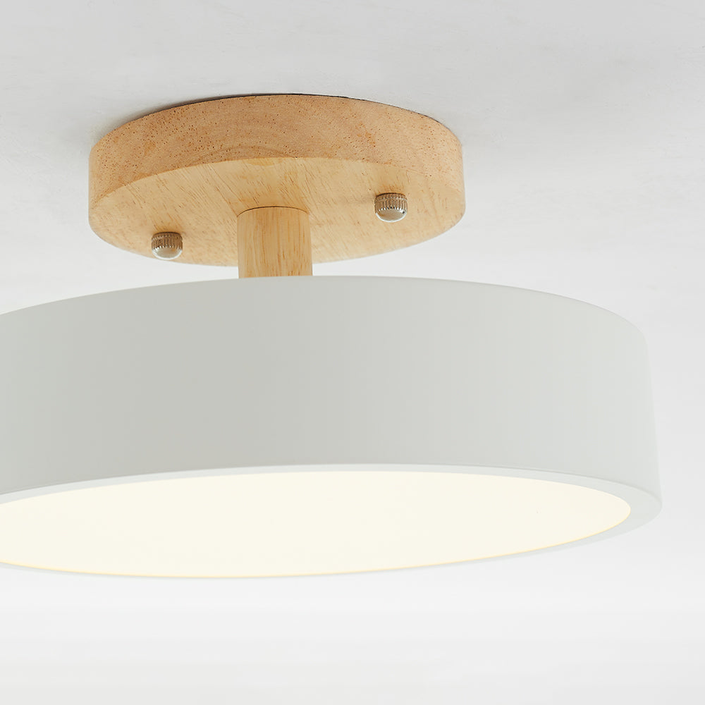 Moderne LED taklampe laget av tre – Quinn taklampe for stue, gang, soverom og spisestue | Skanto