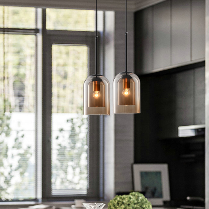 LuxeBeam Lys - Moderne Pendellampe laget av dobbelt glass | Skanto