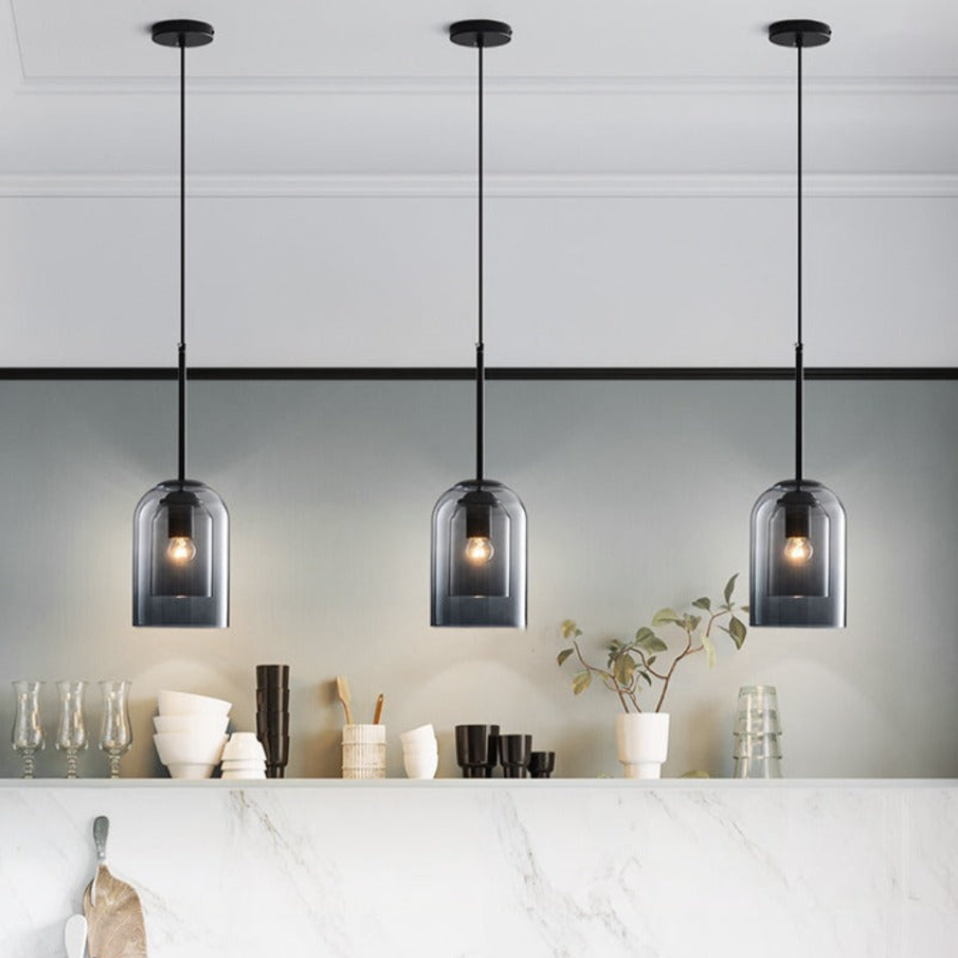 LuxeBeam Lys - Moderne Pendellampe laget av dobbelt glass | Skanto