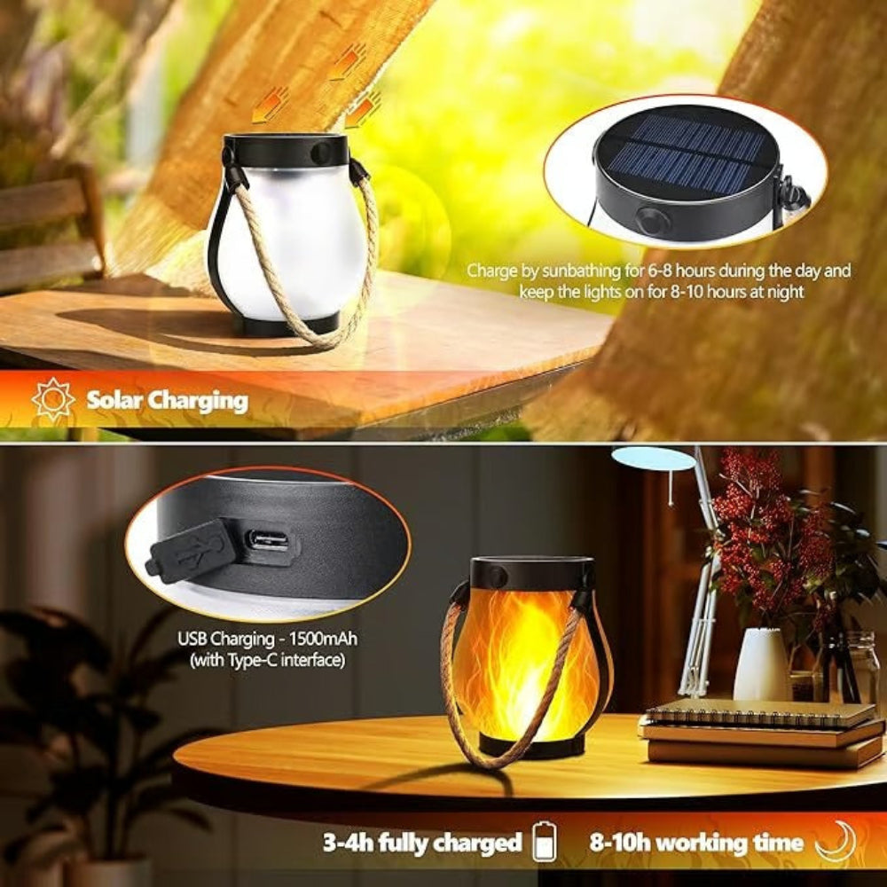 Skanto | Midtpunkt Sollys Vanntett Lantern Flammende Hage Lampe