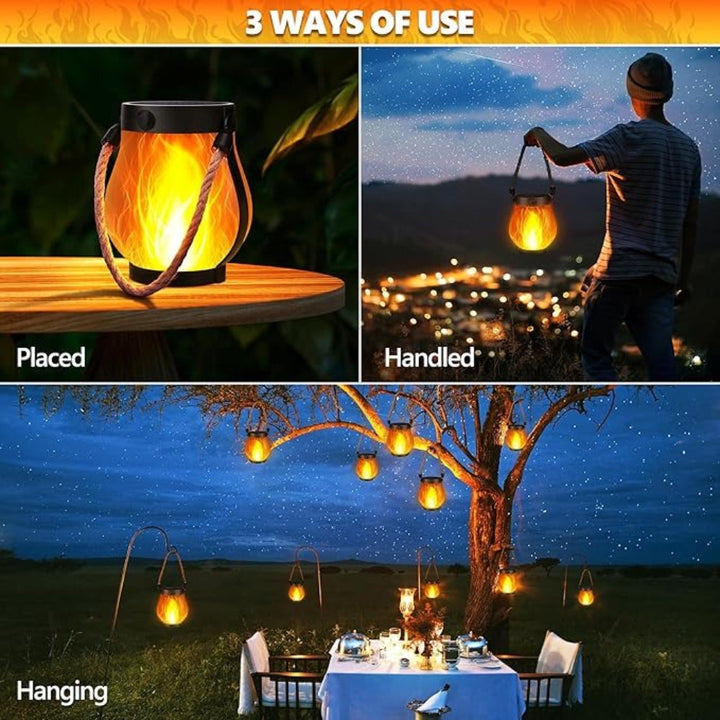 Skanto | Midtpunkt Sollys Vanntett Lantern Flammende Hage Lampe