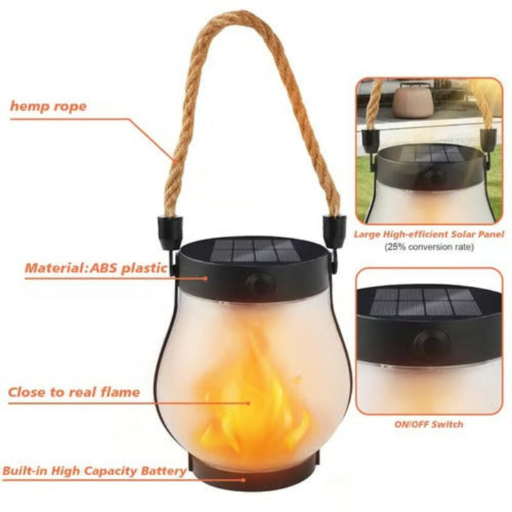 Skanto | Midtpunkt Sollys Vanntett Lantern Flammende Hage Lampe