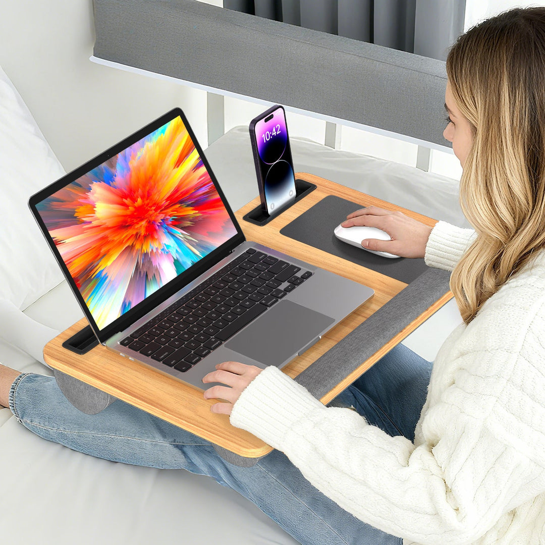 Laptopputerpute ergonomisk laptopbord med håndleddsstøtte & polstret | Skanto