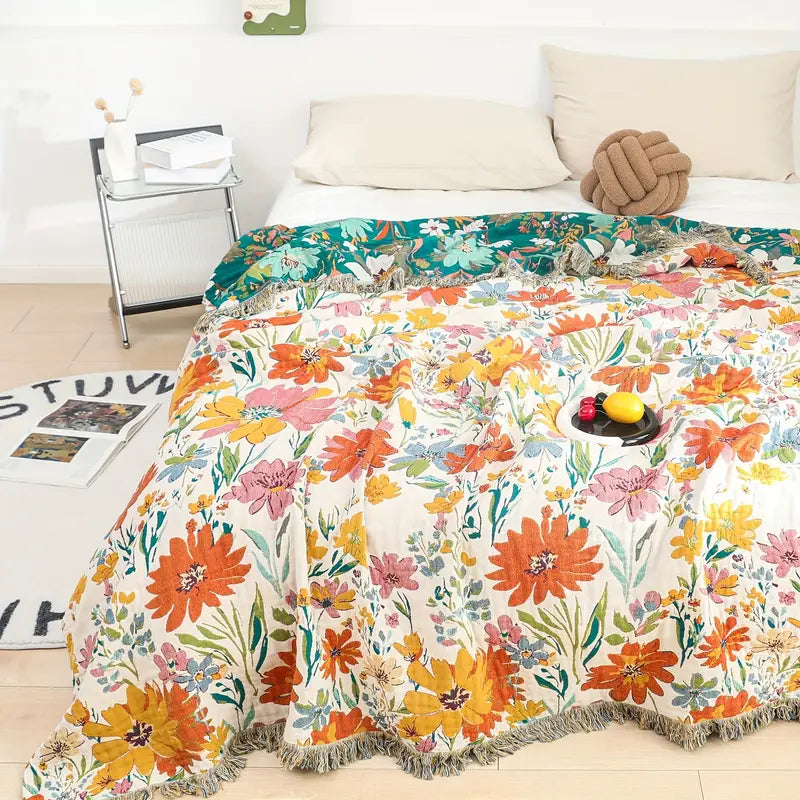Skanto | Blomstrende Floral-All-Season Bomullsteppe