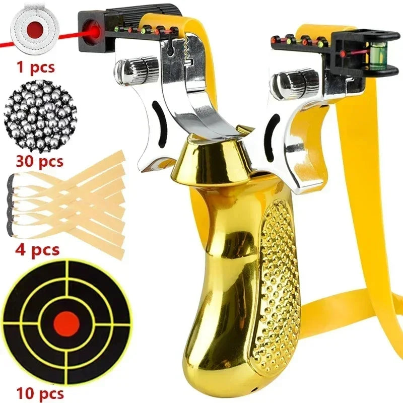Skanto | Slingshot med Antiskli Grep | Innebygd Laser & Nivå for Presisjons Skyting