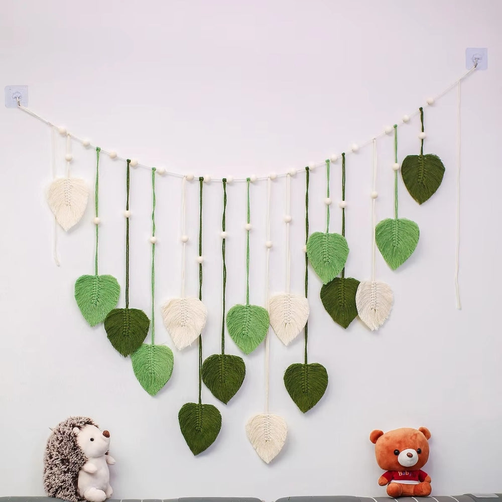 Skanto | Blad-tema Macrame Veggdekor