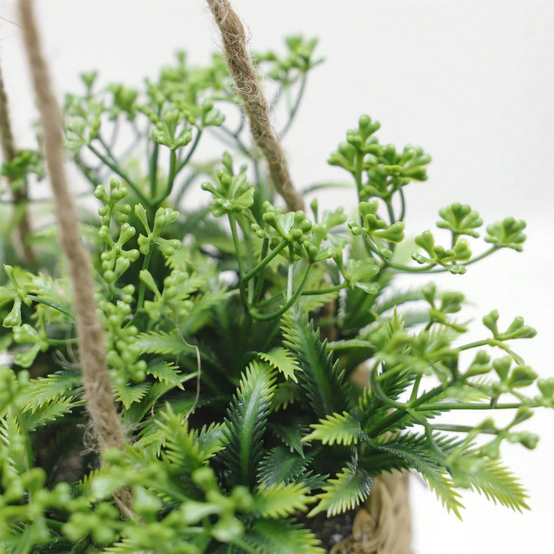 Skanto | Leafara Henge Kunstig Plante i Vevd Kurvpotte