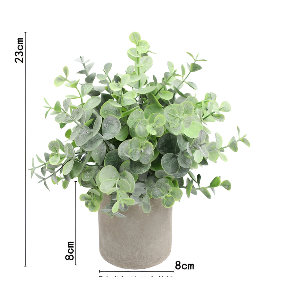 Skanto | Leafora Kunstige Planter i Moderne Potte Dekor | 3stk Sett