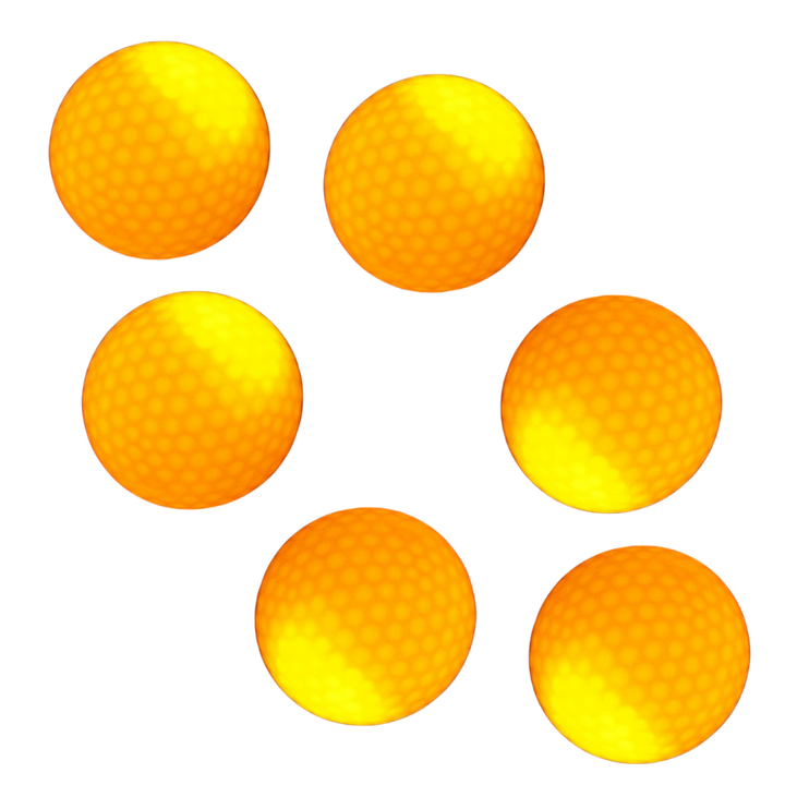 Pakke med 6 golfballer med LED-lys