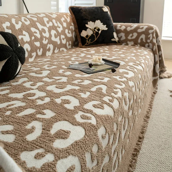Skanto | Leopard Print Bohemsk Sofatrekk