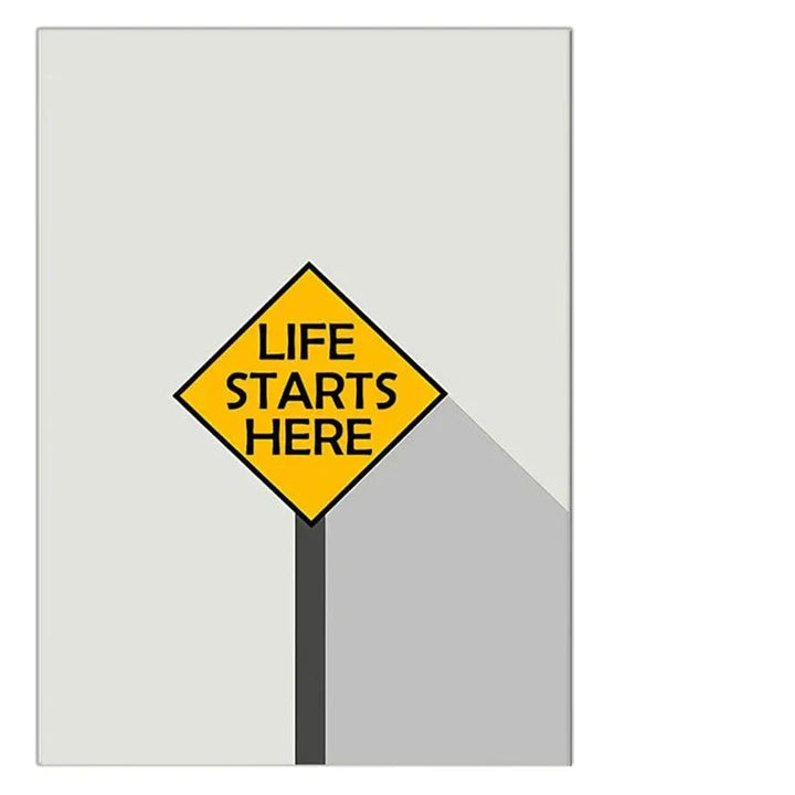 La ditt lys skinne Inspirerende sitater veggkunst Gul Svart lerretstrykk Daglig mantra Positivitet plakatbilder For stue soverom kontor kunstdekorasjon | Skanto