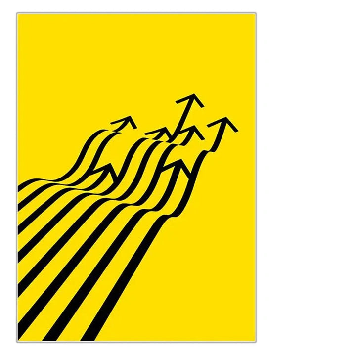 La ditt lys skinne Inspirerende sitater veggkunst Gul Svart lerretstrykk Daglig mantra Positivitet plakatbilder For stue soverom kontor kunstdekorasjon | Skanto